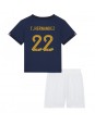 Francie Theo Hernandez #22 Domácí dres pro děti MS 2022 Krátký Rukáv (+ trenýrky)